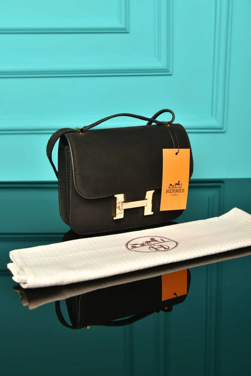 Constance Mini Bag in Suede Black