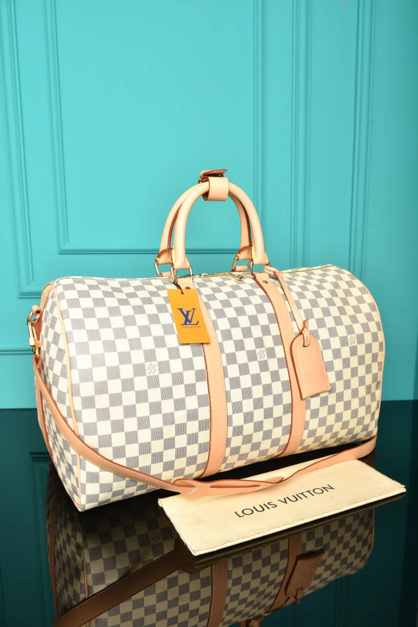 Keepall Bandouliere 50 Damier White