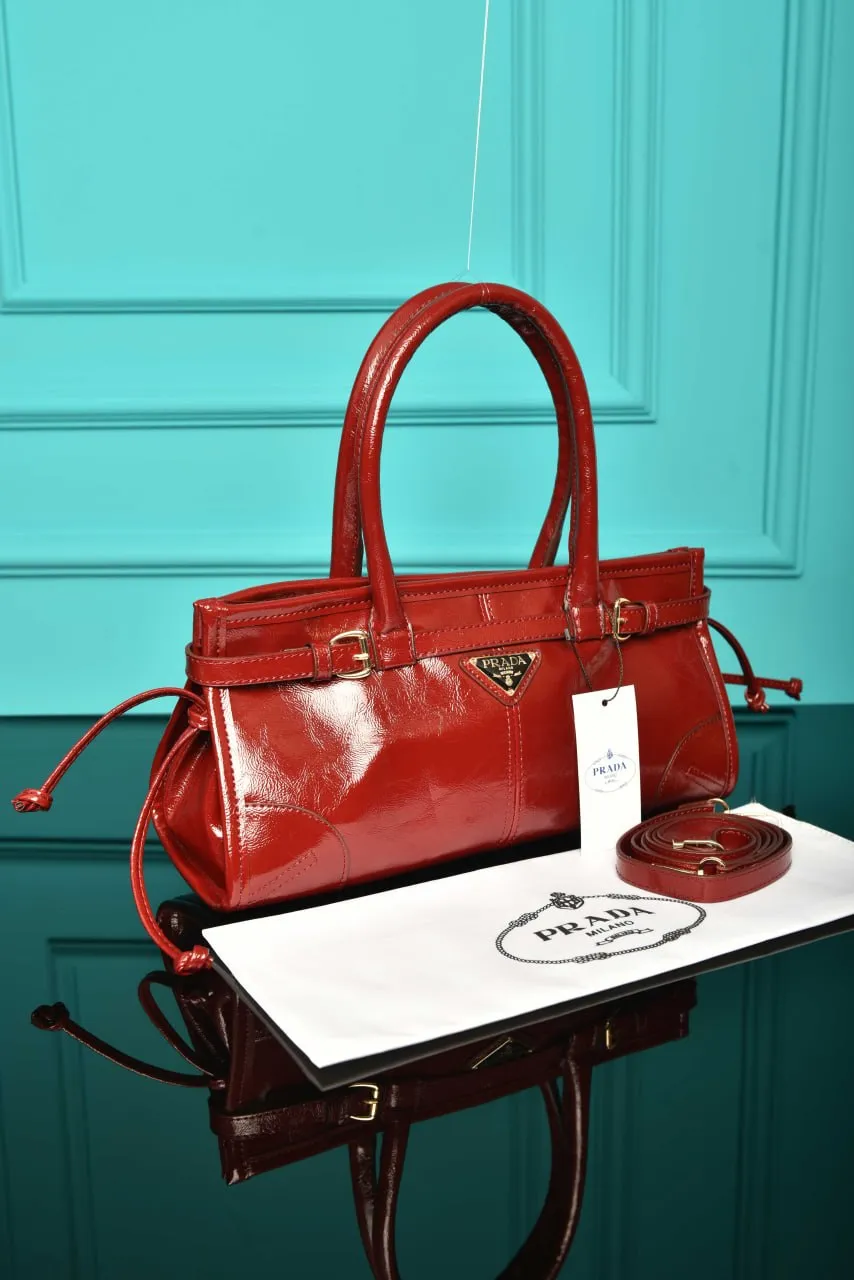 Bonnie Medium Leather Bag Red