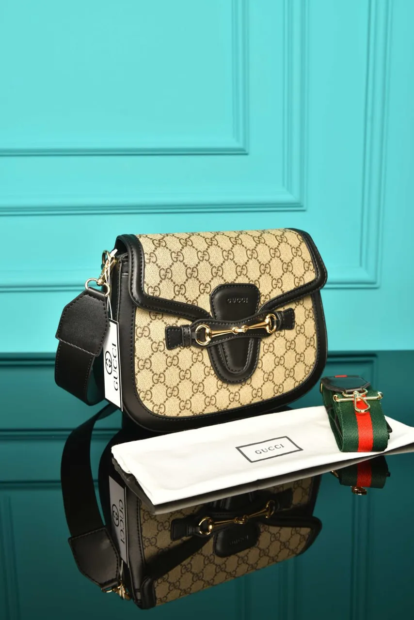 Horsebit Shoulder Bag in Leather