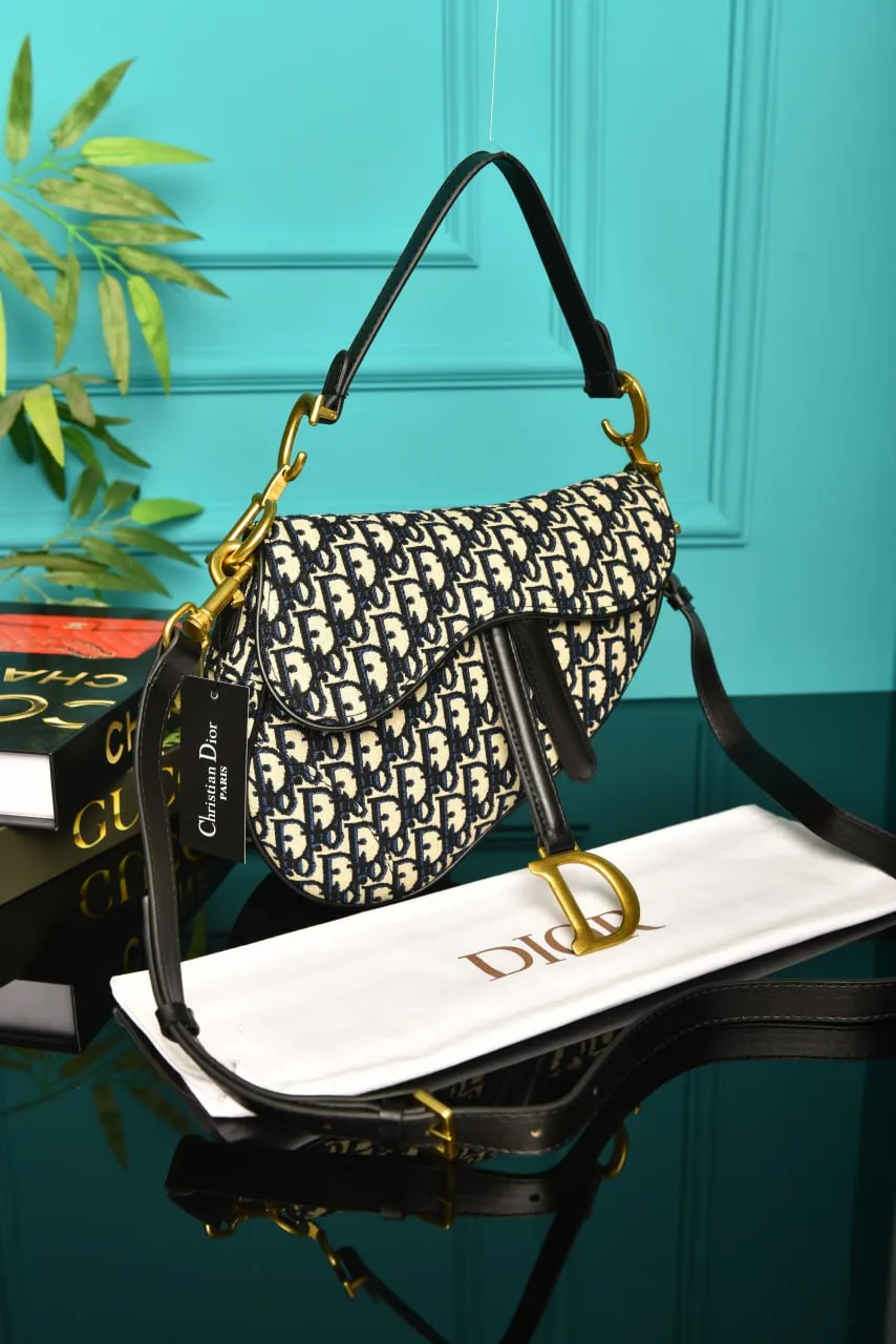 Oblique Saddle Bag Blue