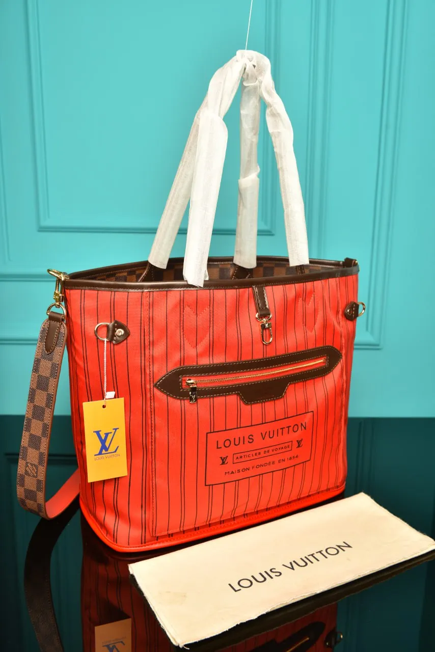 Neverfull Bandouliere Inside Out MM Damier Red