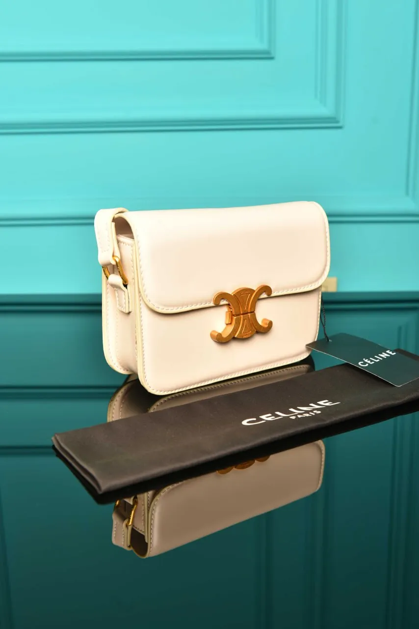Classique Triomphe Bag in Shiny White