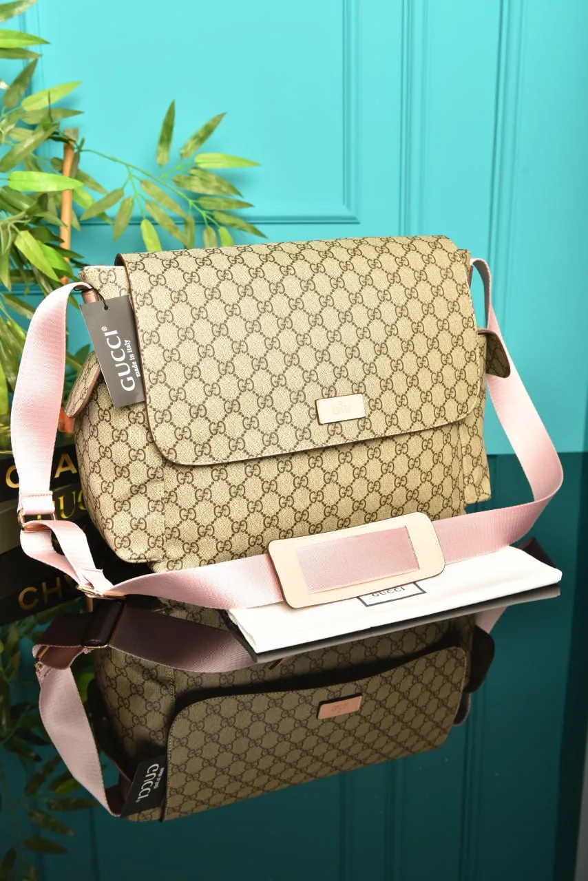 GG Plus Diaper Bag Pink Strap