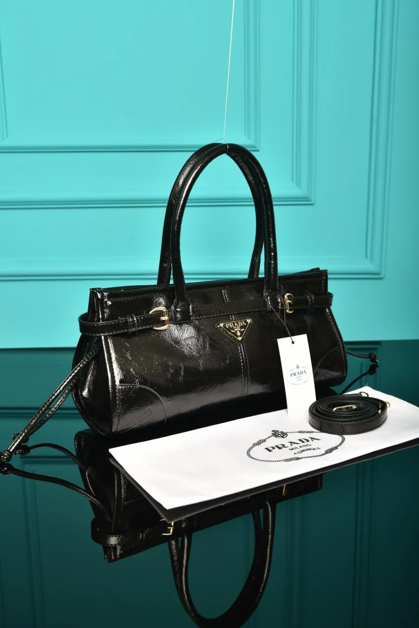 Bonnie Medium Leather Bag Black