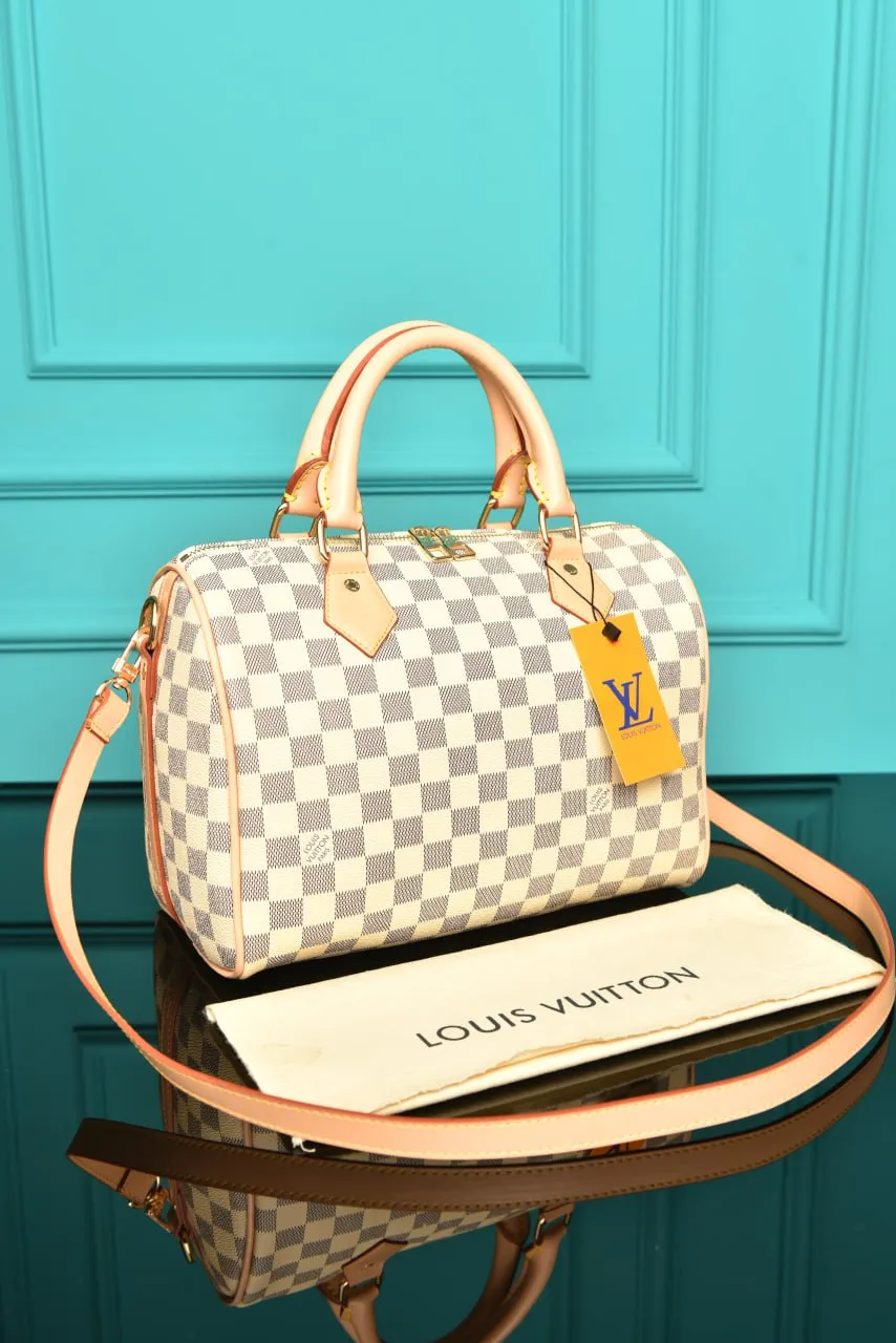 Speedy Bandouliere 30 Damier White