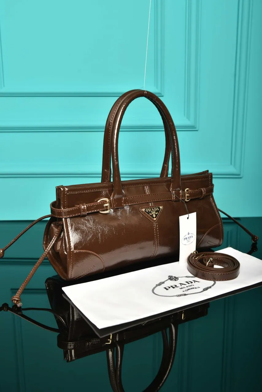 Bonnie Medium Leather Bag Dark Brown