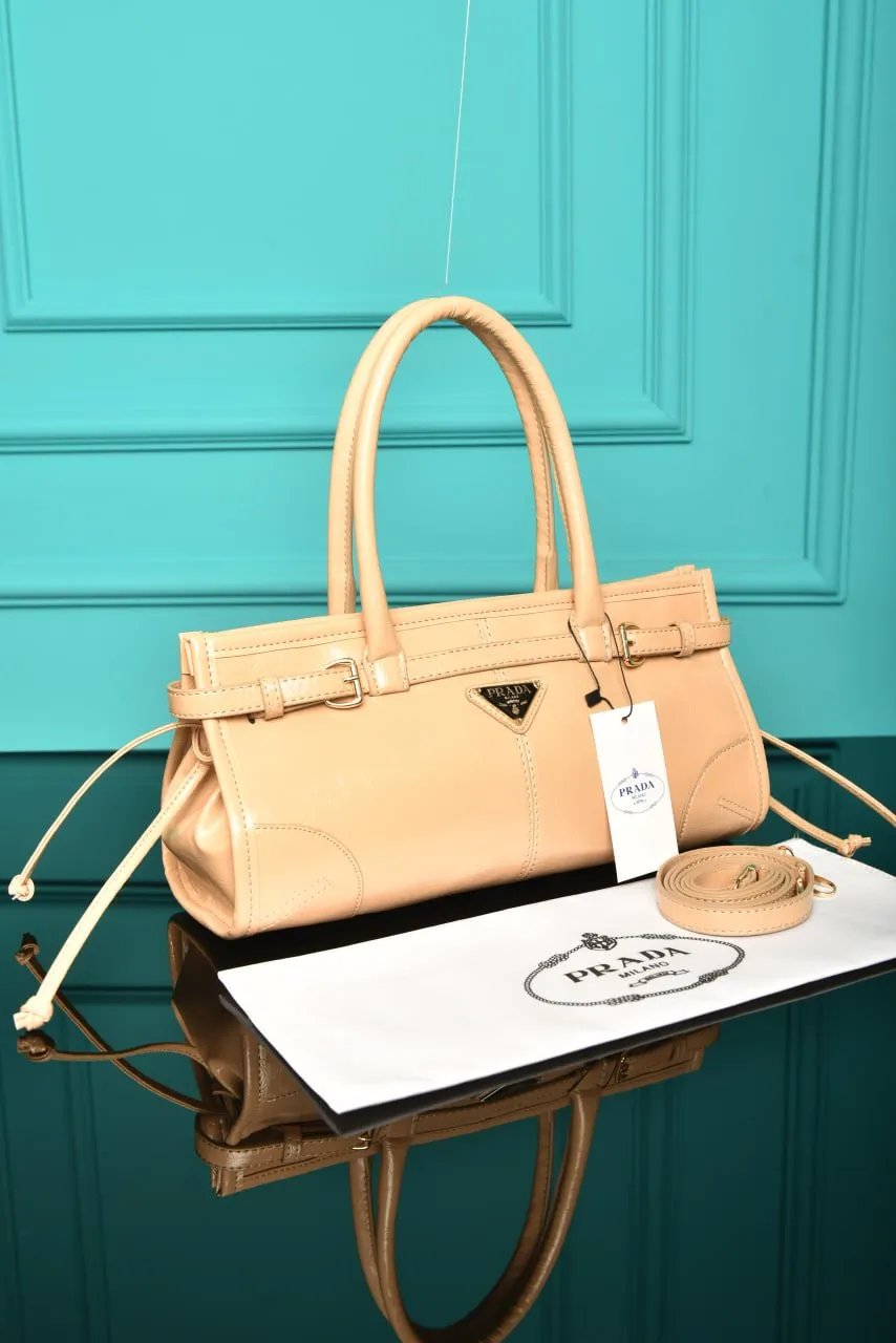 Bonnie Medium Leather Bag Cream