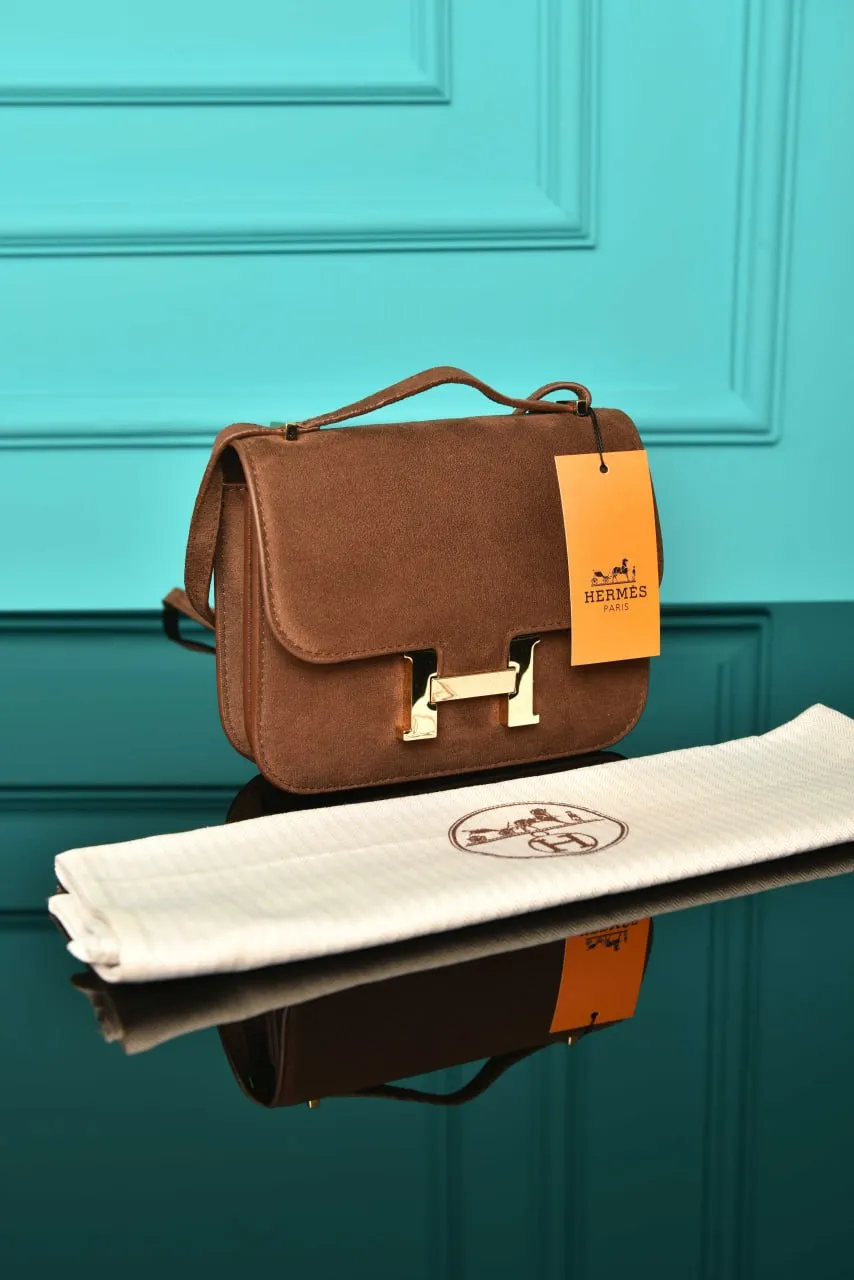 Constance Mini Bag in Suede Dark Brown